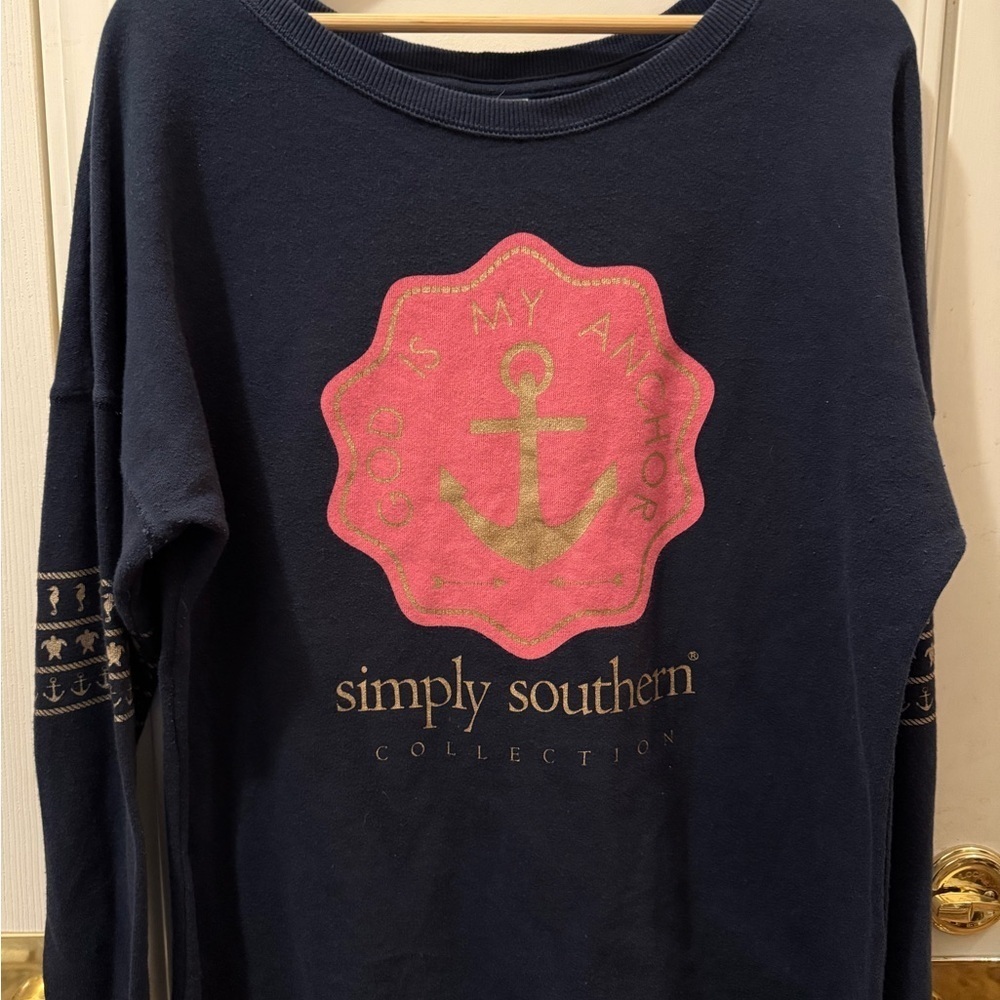 Simply Southern "God Is My Anchor" Sweatshirt - Picture 2 of 9